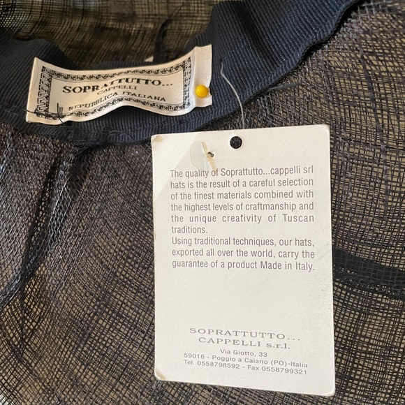 Soprattutto Cappelli Fancy Derby Hat in Black,  New with Tags - Picture 7 of 7